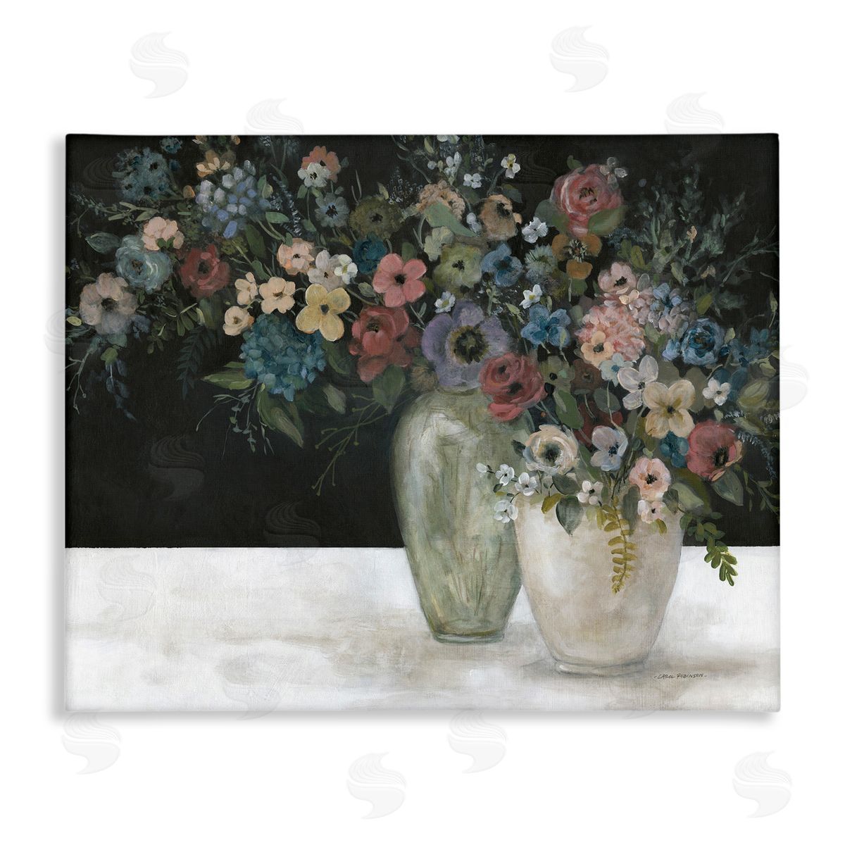 Vintage Assorted Bouquets Canvas Wall Art, Home Decor by Carol Robinson