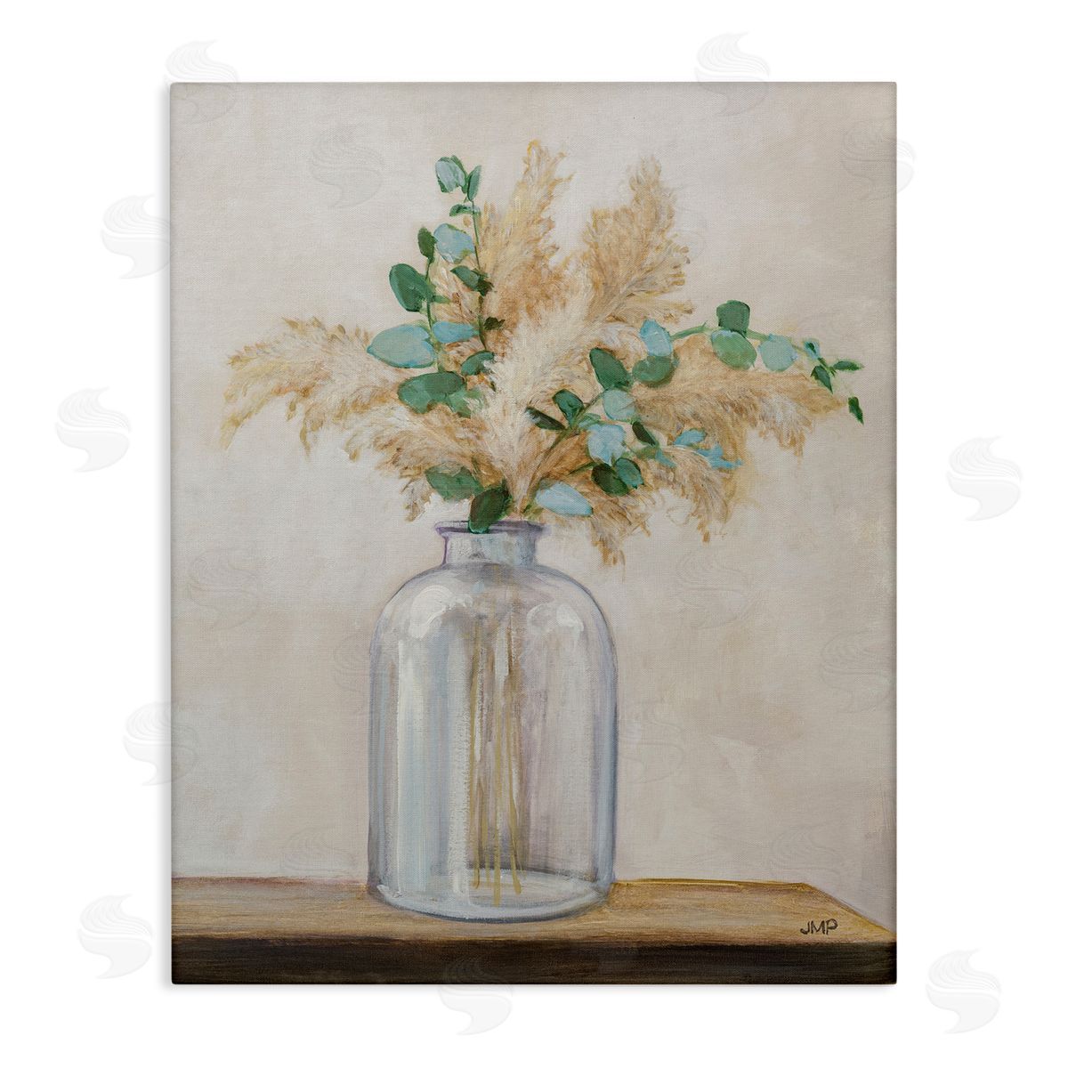 Eucalyptus Herb Vase Canvas Wall Art, Home Decor by Julia Purinton
