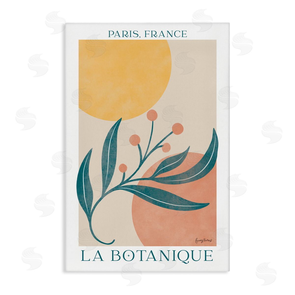 French Botanical Poster Canvas Wall Art, Home Decor by Becky Thorns