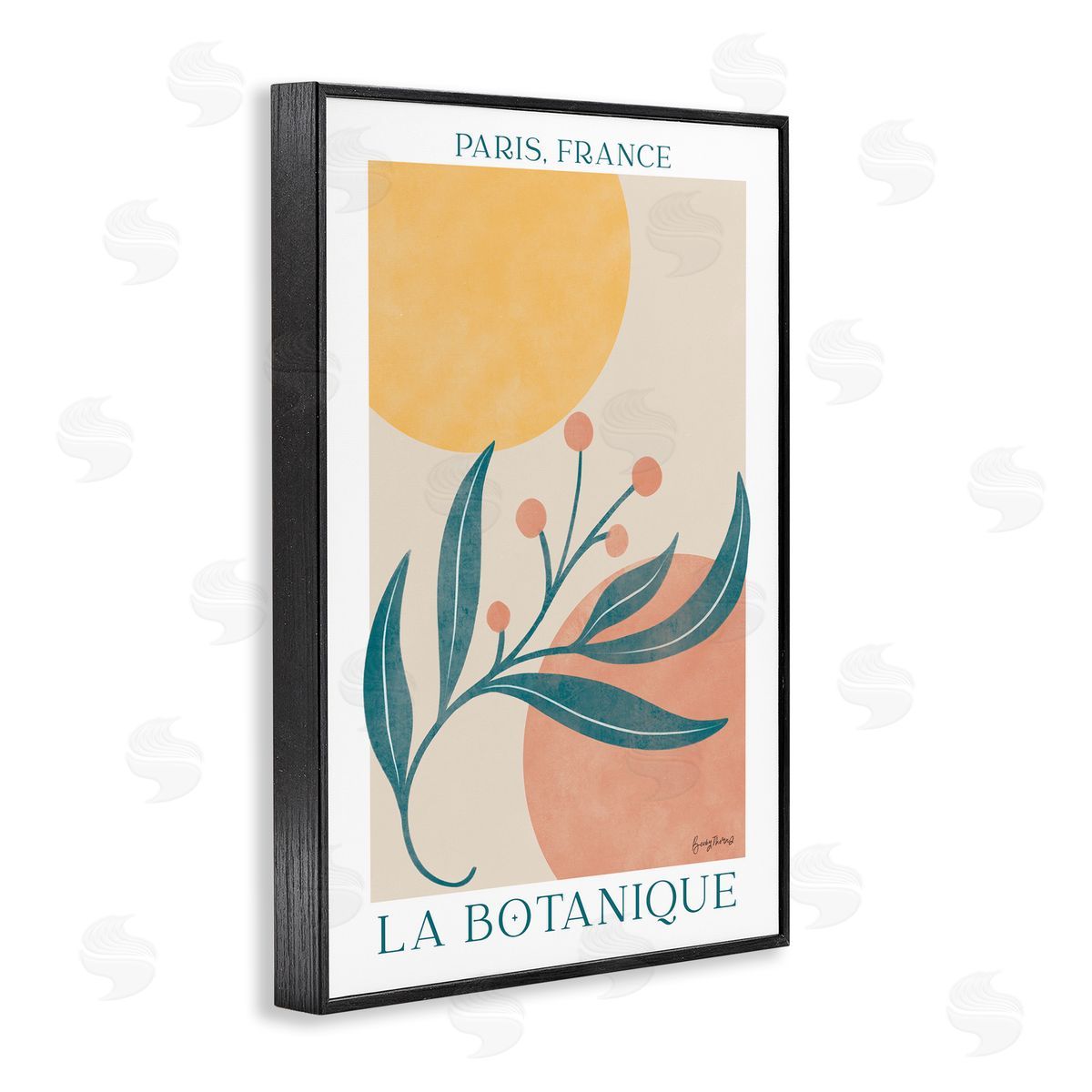 French Botanical Poster Black Frame Print Wall Art, Home Decor by Becky Thorns