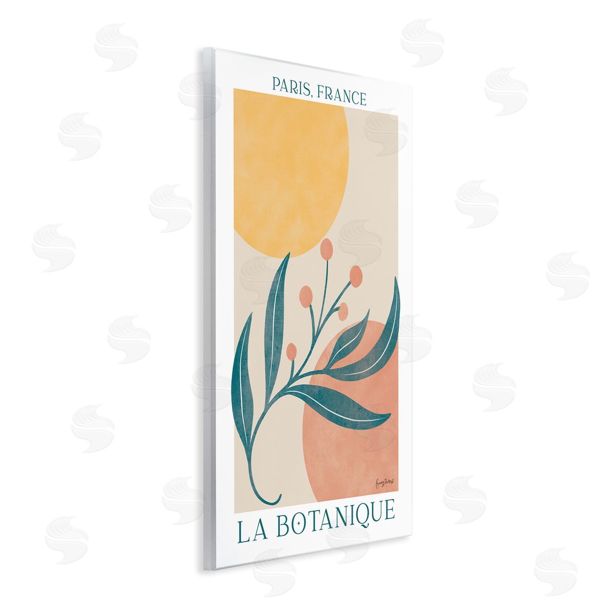 French Botanical Poster Wood Plaque Wall Art, Home Decor by Becky Thorns