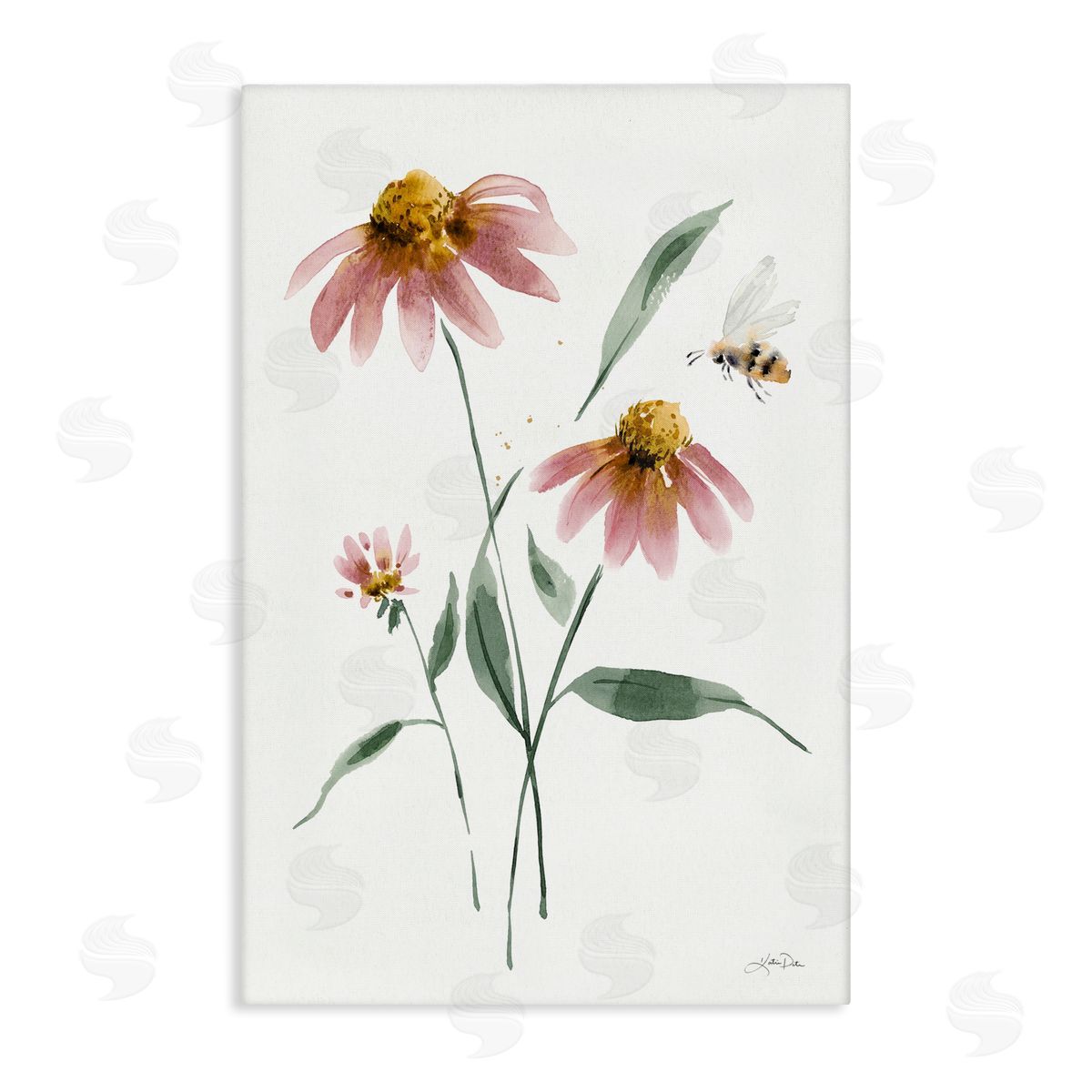 Wild Honeybloom Florals Canvas Wall Art, Home Decor by Katrina Pete