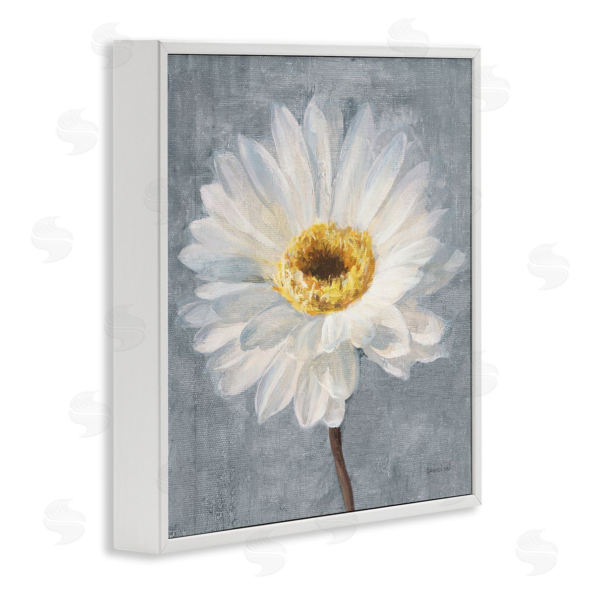 Danhui Nai Paris Blossom on Grey White Framed Giclee Wall Art Print