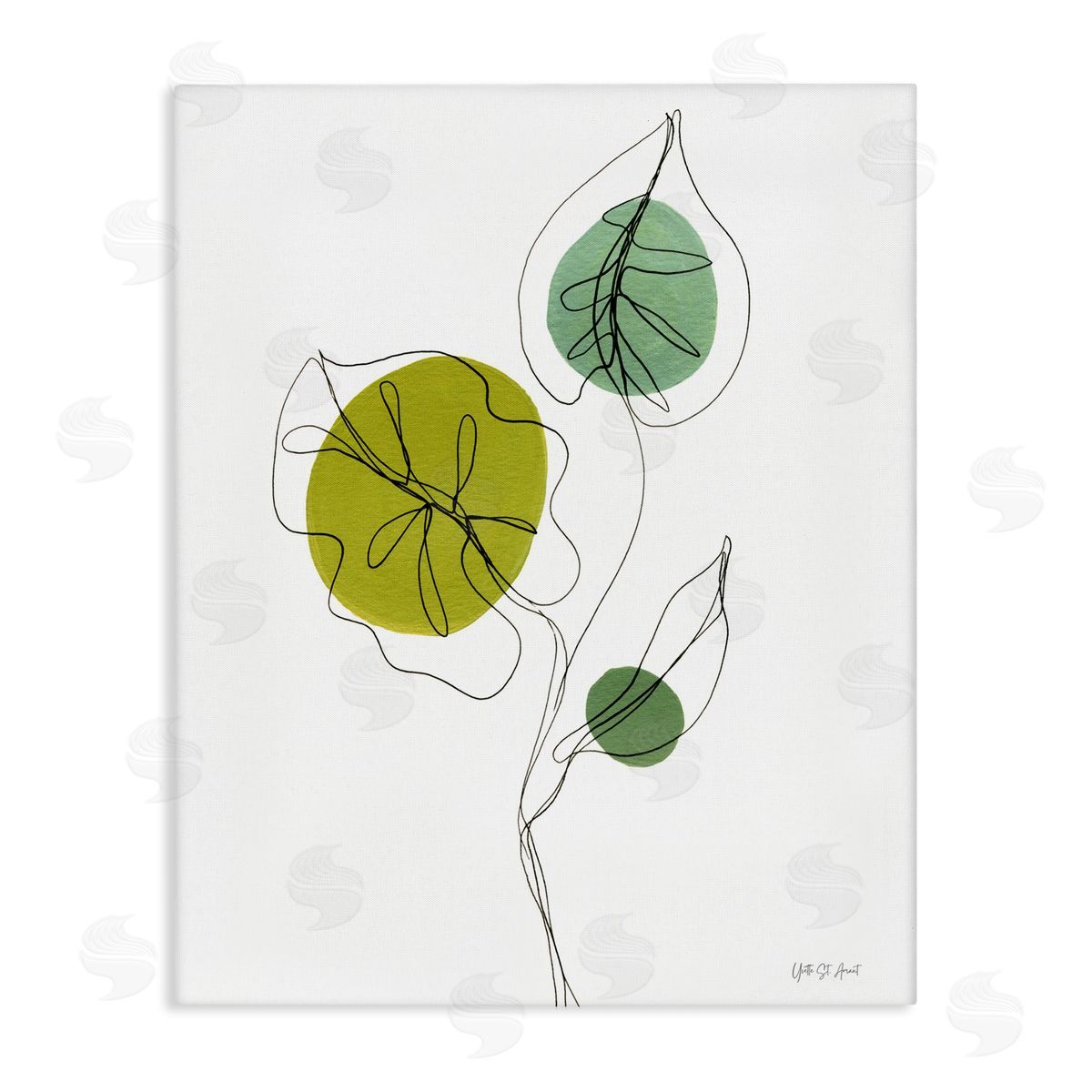 Leafy Garden Delight Canvas Wall Art, Home Decor by Yvette St. Amant