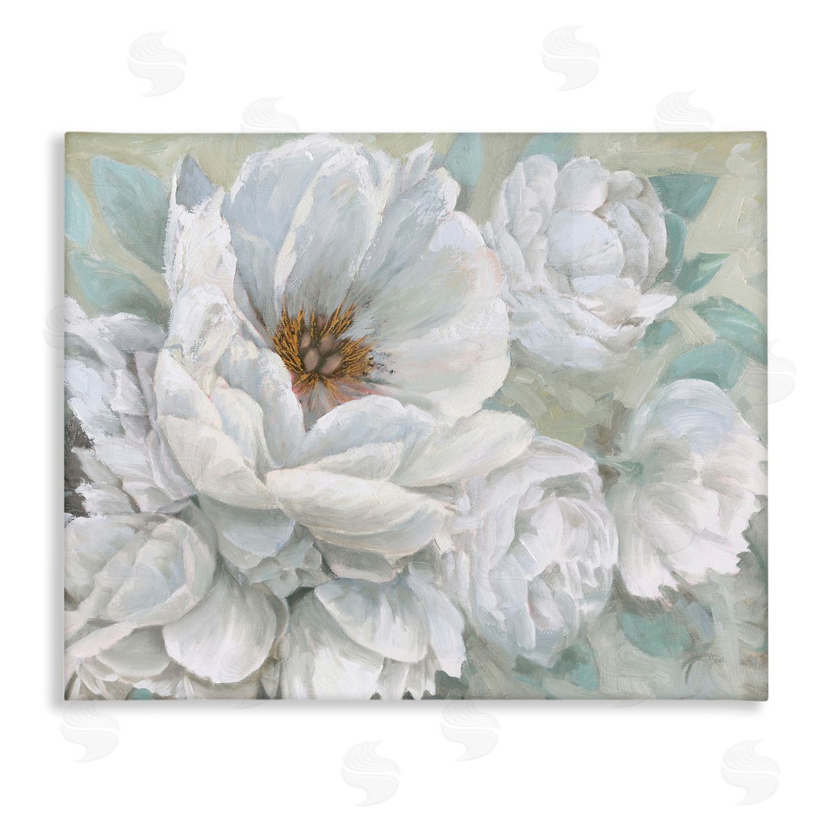 White Beauty Bouquet Canvas Wall Art, Home Decor by Wellington Studio