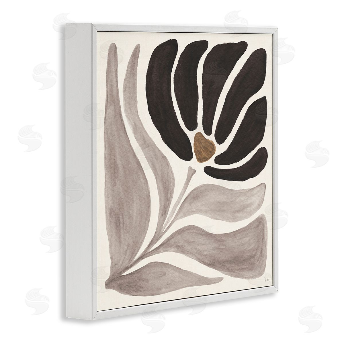 Modern Neutral Bloom White Frame Print Wall Art, Home Decor by Veronique Charron