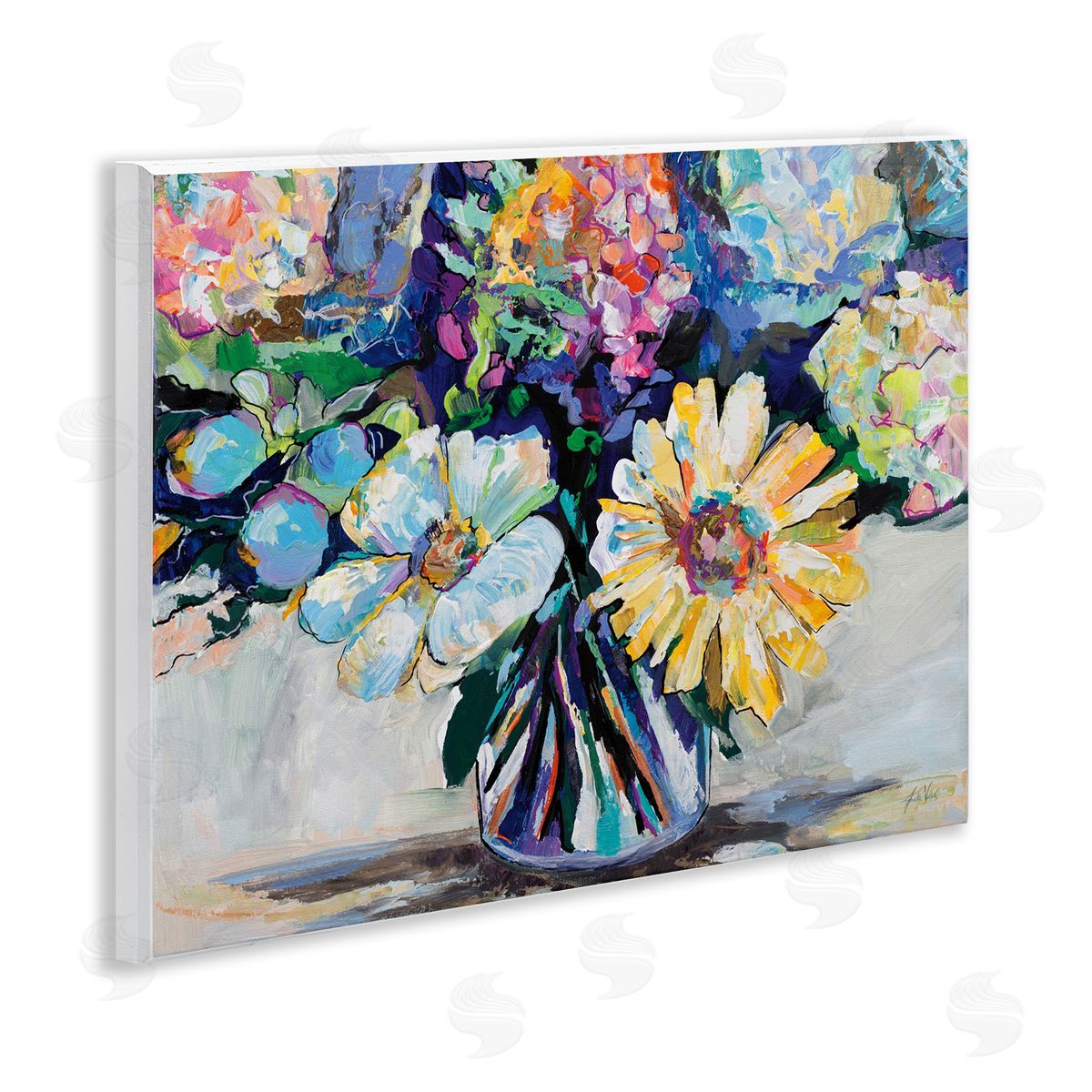 Exciting Times Bouquet Wood Plaque Wall Art, Home Decor by Jeanette Vertentes