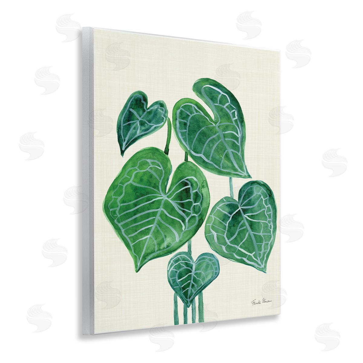 Tropical Leaf Bundle Wood Plaque Wall Art, Home Decor by Farida Zaman