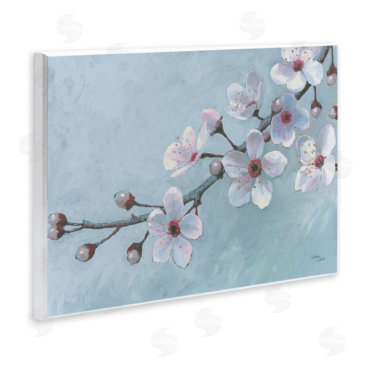 Branch of Blossoms Wood Plaque Wall Art, Home Decor by Wellington Studio