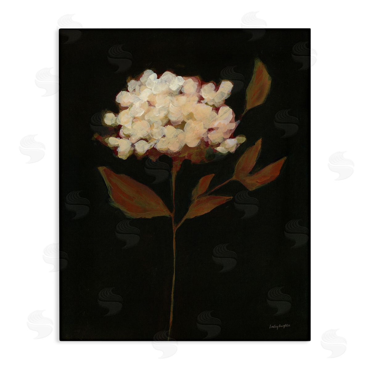 Dark Fall Flower Canvas Wall Art, Home Decor by Haley Knighten