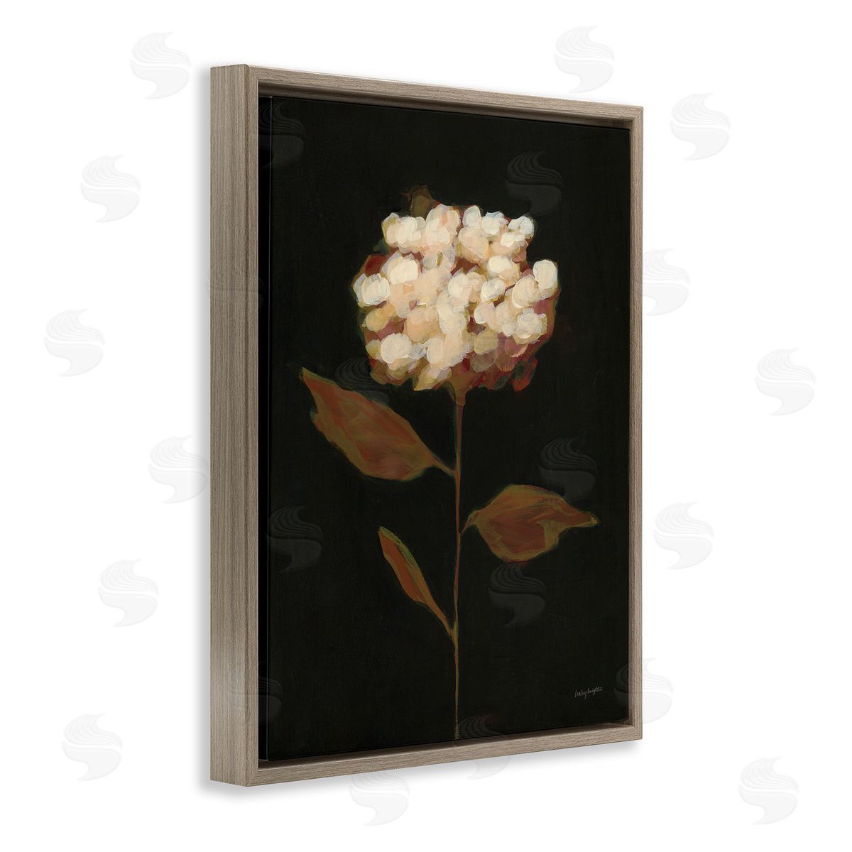 Fade Into Fall Bloom Brown Floating Frame Canvas Wall Art, Home Decor by Haley Knighten