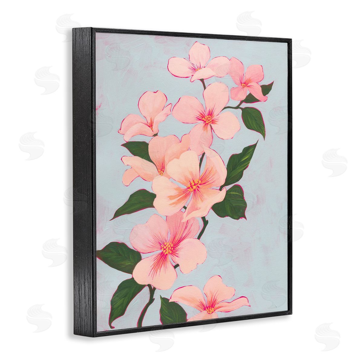 Delicate Cherry Blossoms Black Frame Print Wall Art, Home Decor by Grace Popp