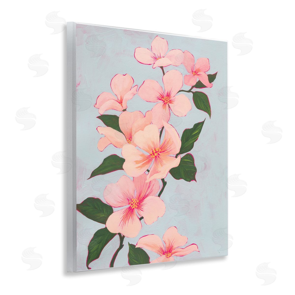 Delicate Cherry Blossoms Wood Plaque Wall Art, Home Decor by Grace Popp