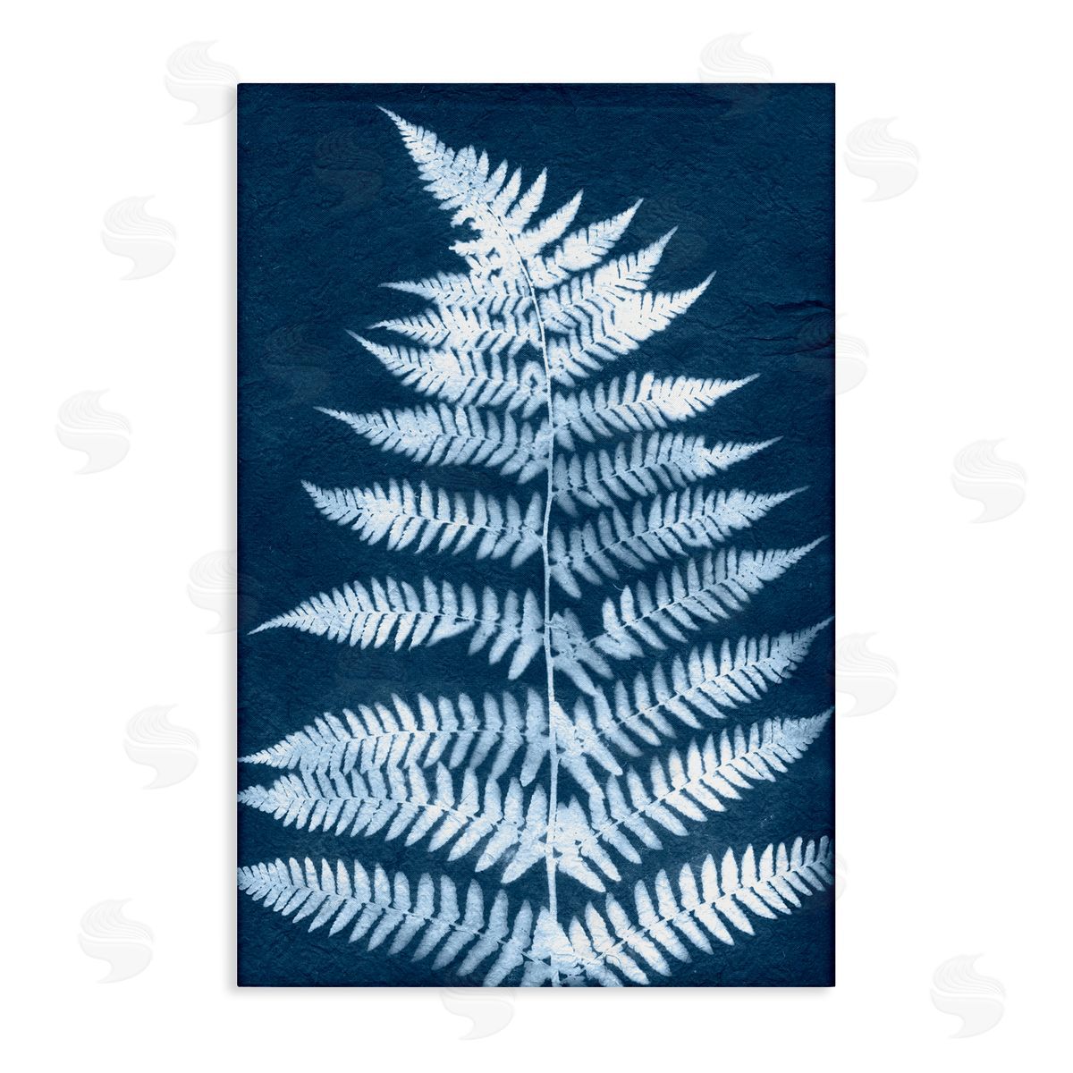 Forest Fern in Blue Canvas Wall Art, Home Decor by Jason Johnson