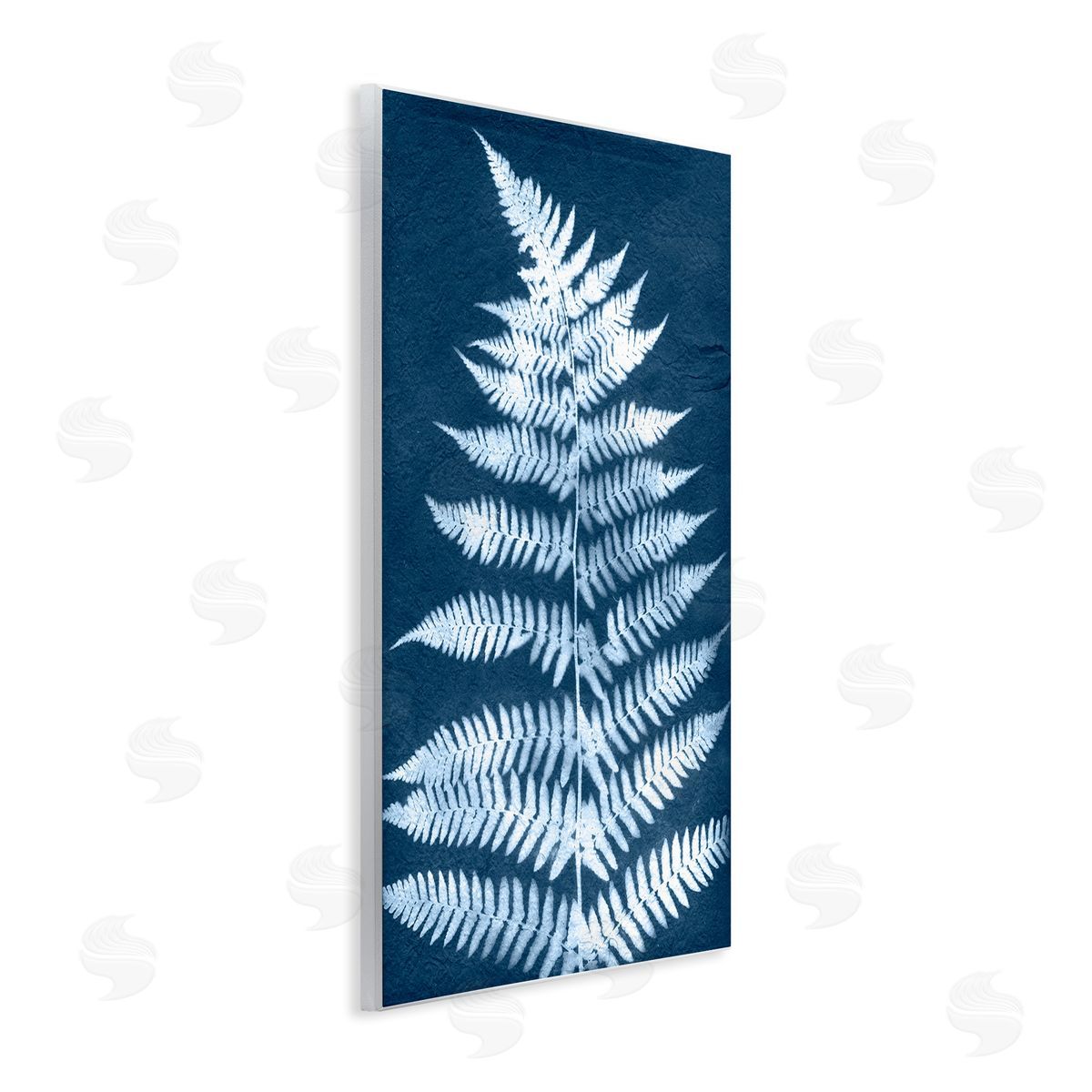Forest Fern in Blue Wood Plaque Wall Art, Home Decor by Jason Johnson