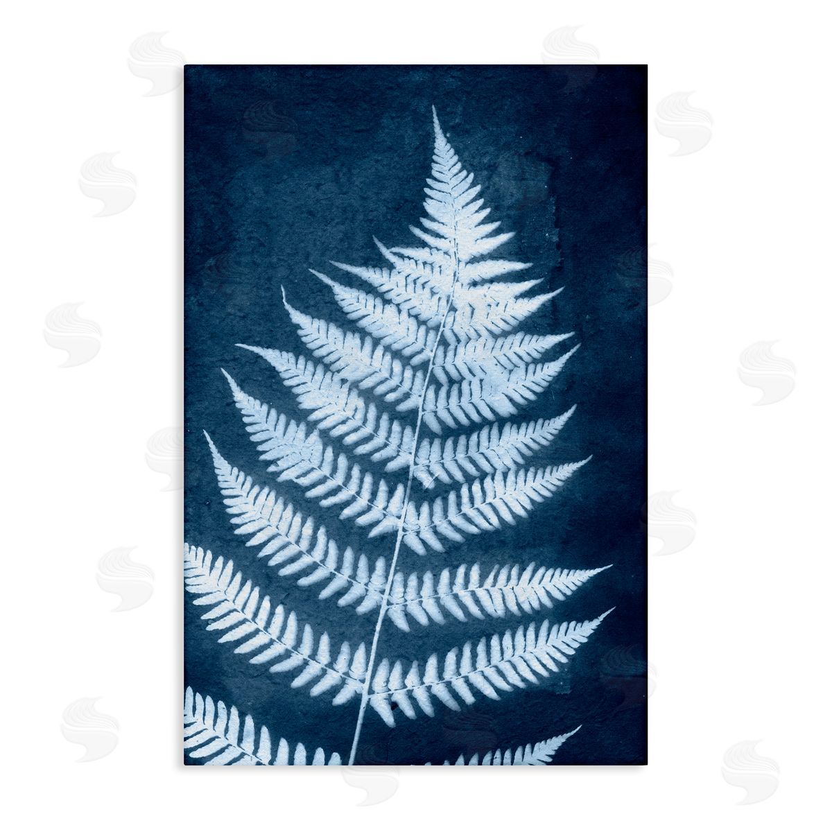 Blue Natural Fern Canvas Wall Art, Home Decor by Jason Johnson