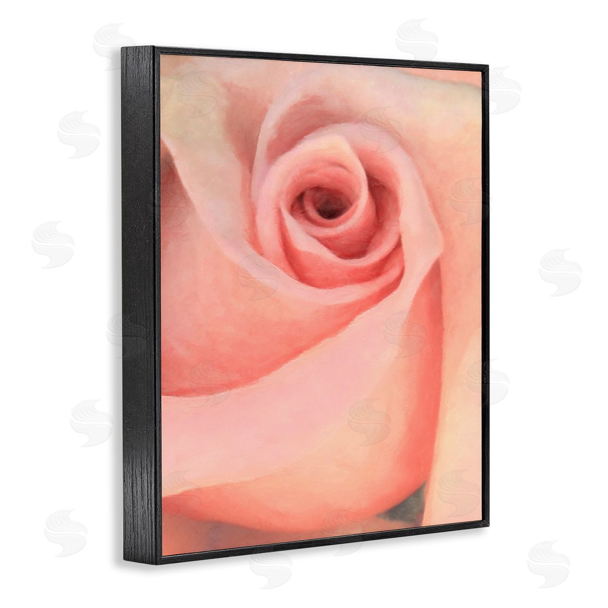 Spiral Rose Anther Black Frame Print Wall Art, Home Decor by Alonzo Saunders