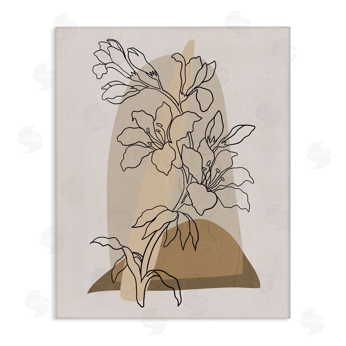 Boho Lily Impression Canvas Wall Art, Home Decor by Regina Moore