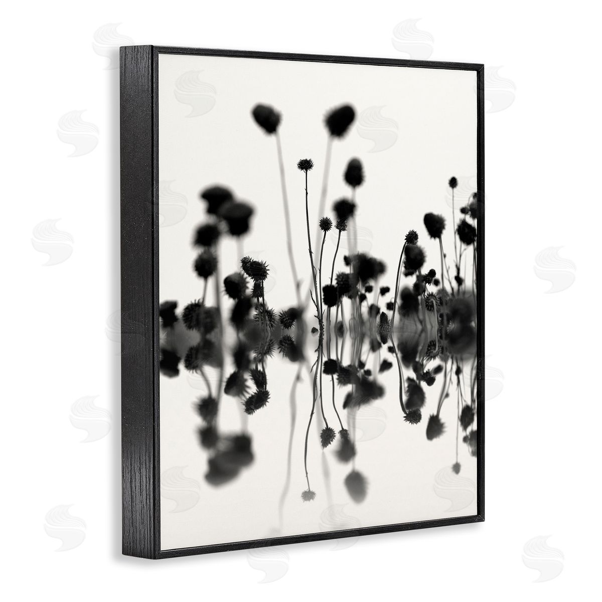Abstract Botanical Sprigs Black Frame Print Wall Art, Home Decor by Nicholas Bell