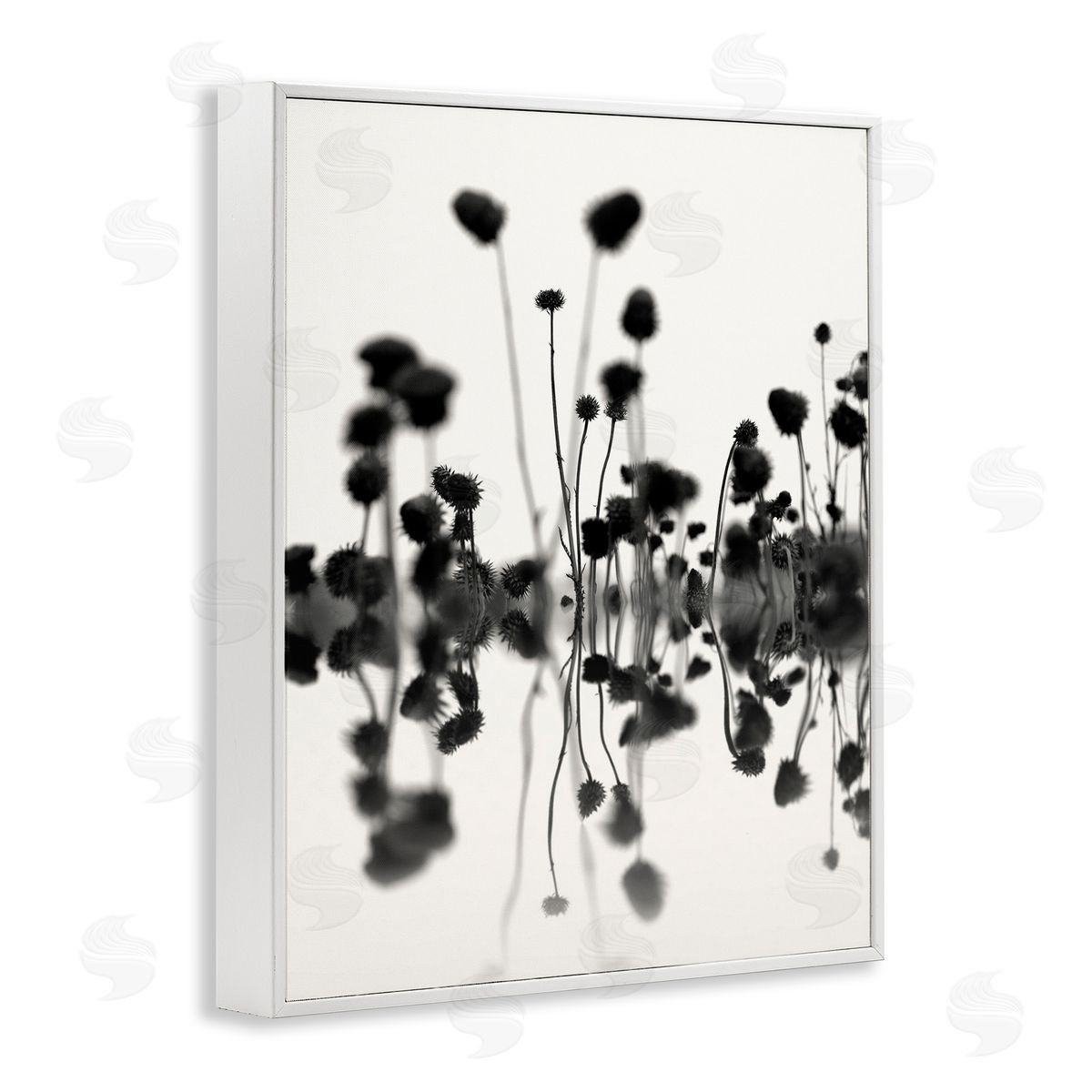 Abstract Botanical Sprigs White Frame Print Wall Art, Home Decor by Nicholas Bell