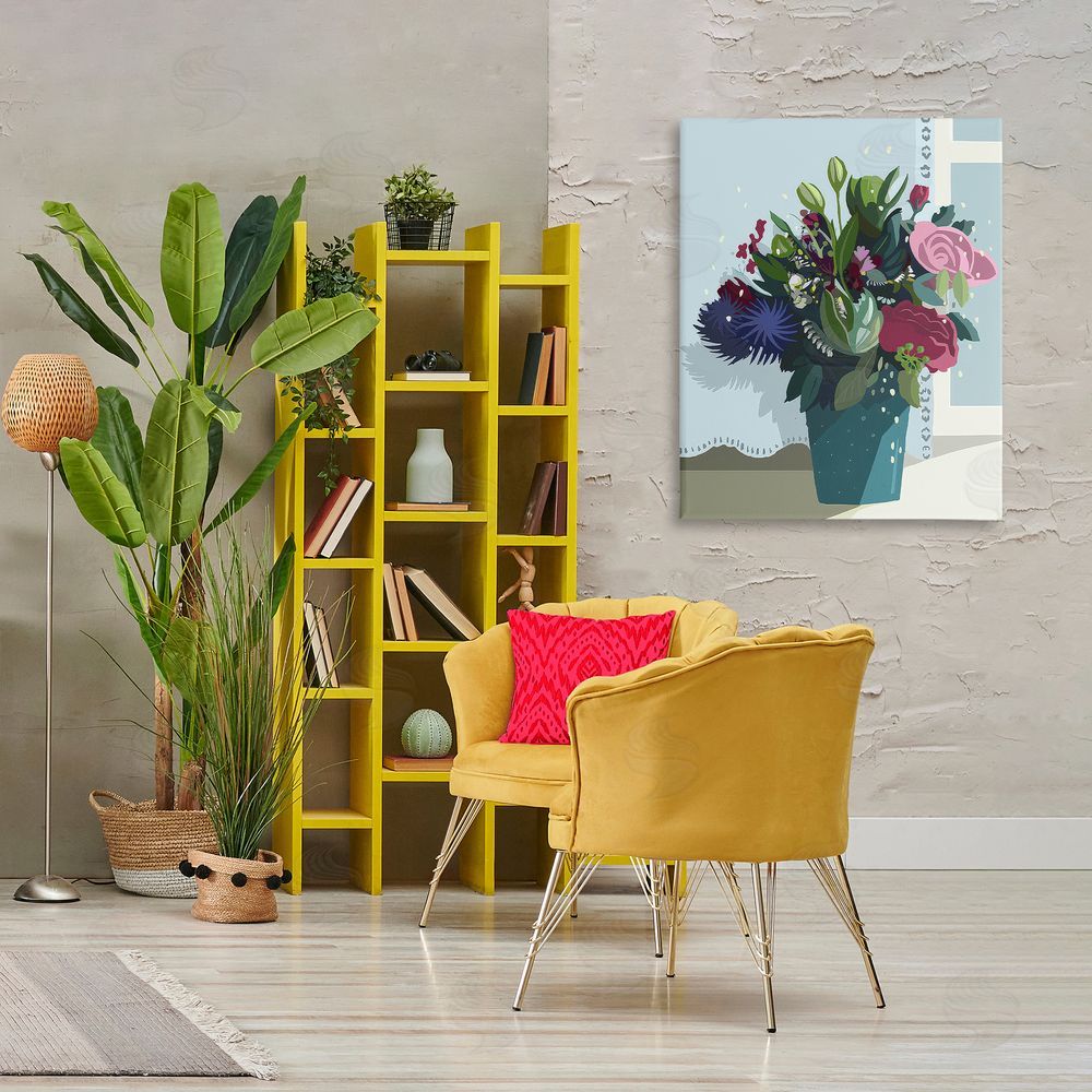 Betty Boynes After The Wedding Bouquet Canvas Wall Art Print in Room