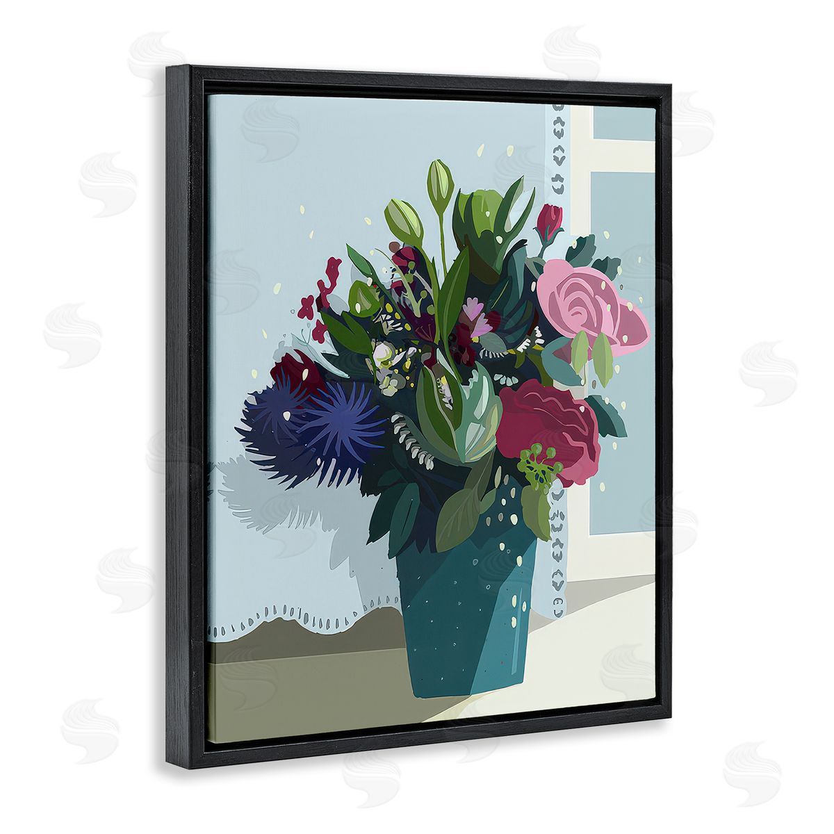 Betty Boynes After The Wedding Bouquet Black Floating Frame Canvas Wall Art Print
