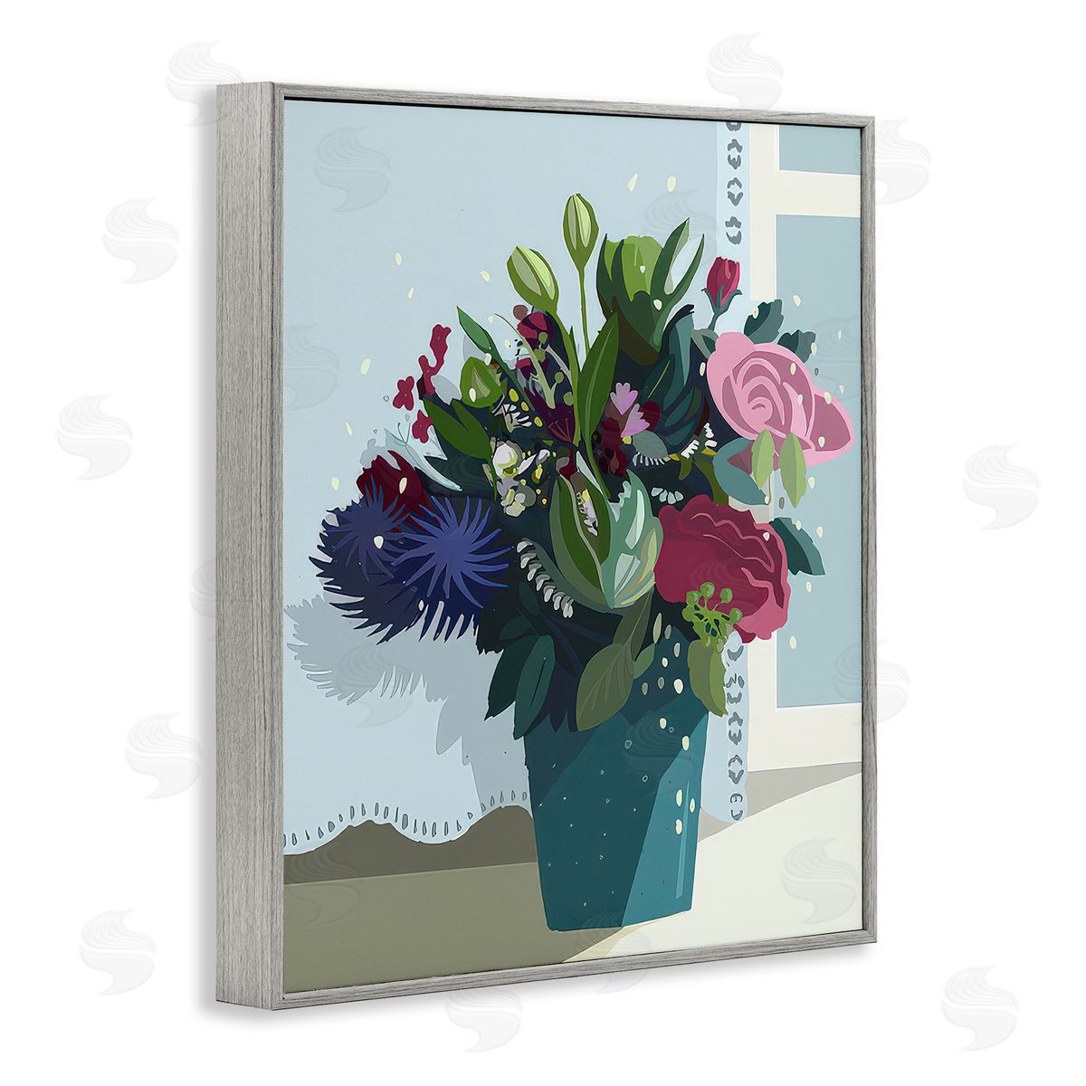 Betty Boynes After The Wedding Bouquet Gray Framed Giclee Wall Art Print