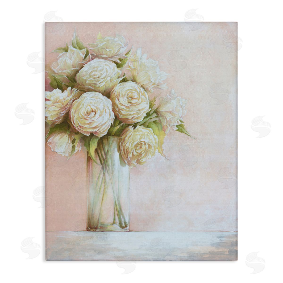 Romantic Roses Bouquet Canvas Wall Art, Home Decor by Cloverfield and Co.