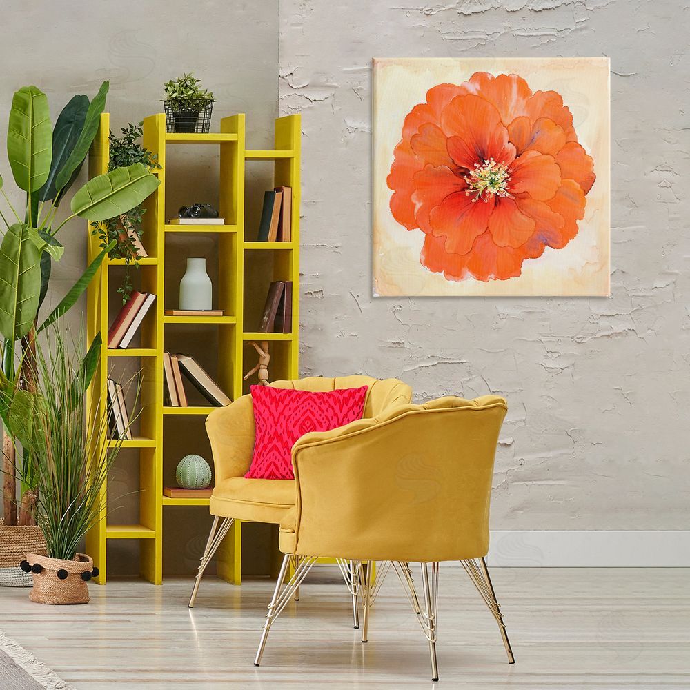 Christine Zalewski Mixed Media Flowers Canvas Wall Art Print in Room