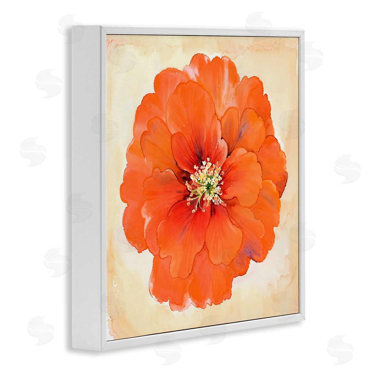 Christine Zalewski Mixed Media Flowers White Framed Giclee Wall Art Print