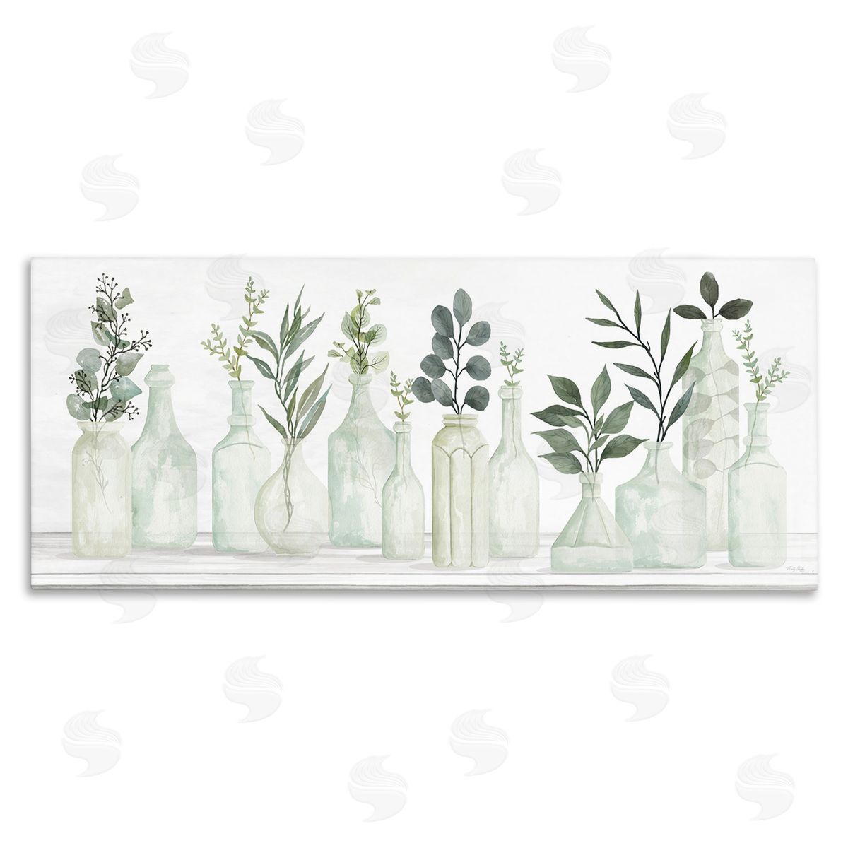 Country Herb Jars Canvas Wall Art, Home Decor by Cindy Jacobs