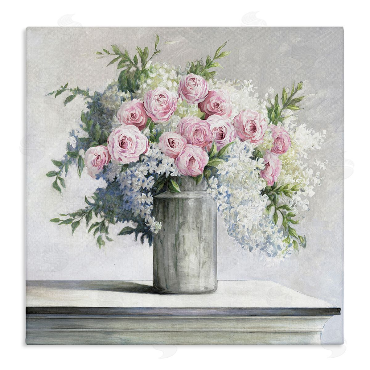 Soft Pink Roses Canvas Wall Art, Home Decor by Dogwood Portfolio