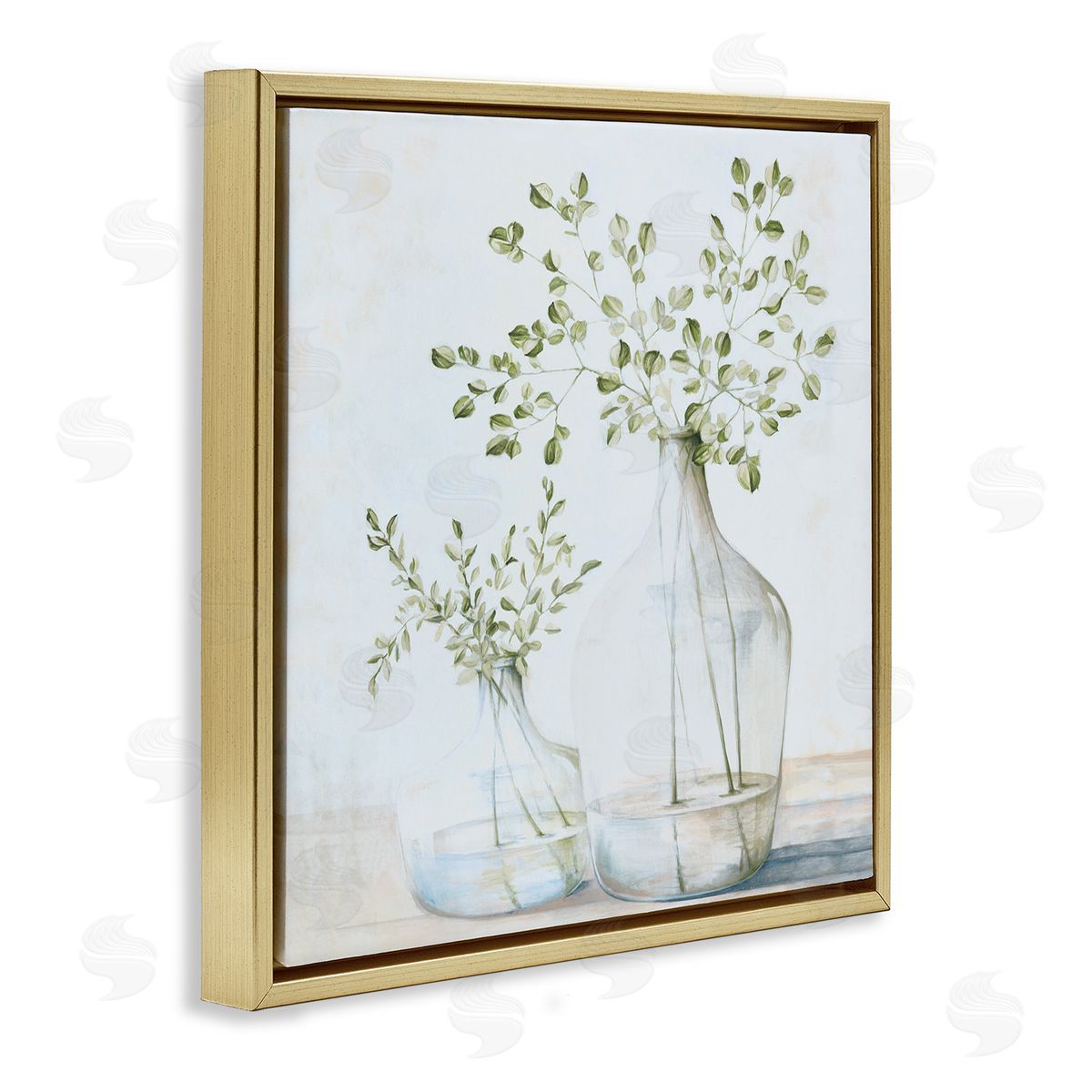 Charming Vase Still Life Gold Floating Frame Canvas Wall Art, Home Decor by Dogwood Portfolio