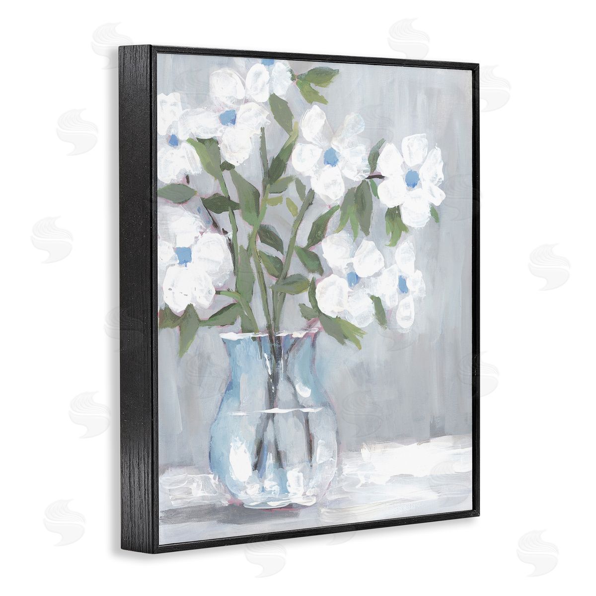 Pale Blossom Bouquet Black Frame Print Wall Art, Home Decor by Dogwood Portfolio