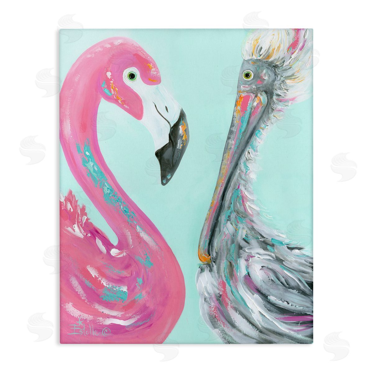 Wild Nautical Birds Canvas Wall Art, Home Decor by Estelle Grengs