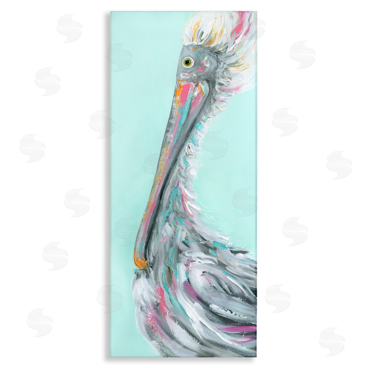 Odd Pelican Portrait Canvas Wall Art, Home Decor by Estelle Grengs
