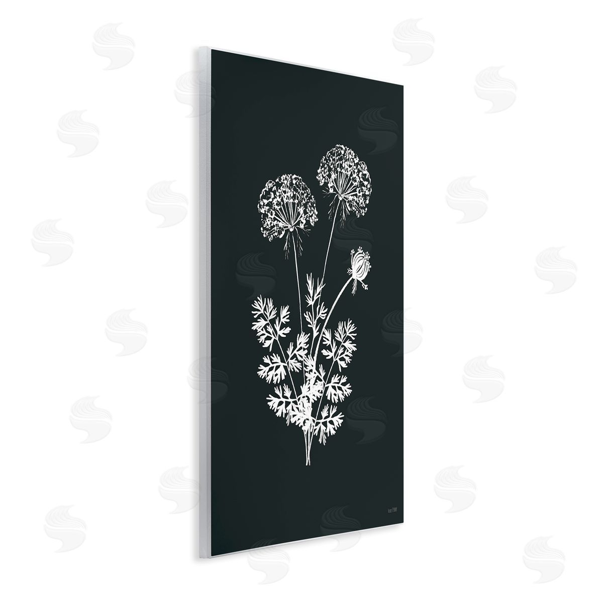 Black Herb Bunches Wood Plaque Wall Art, Home Decor by House Fenway