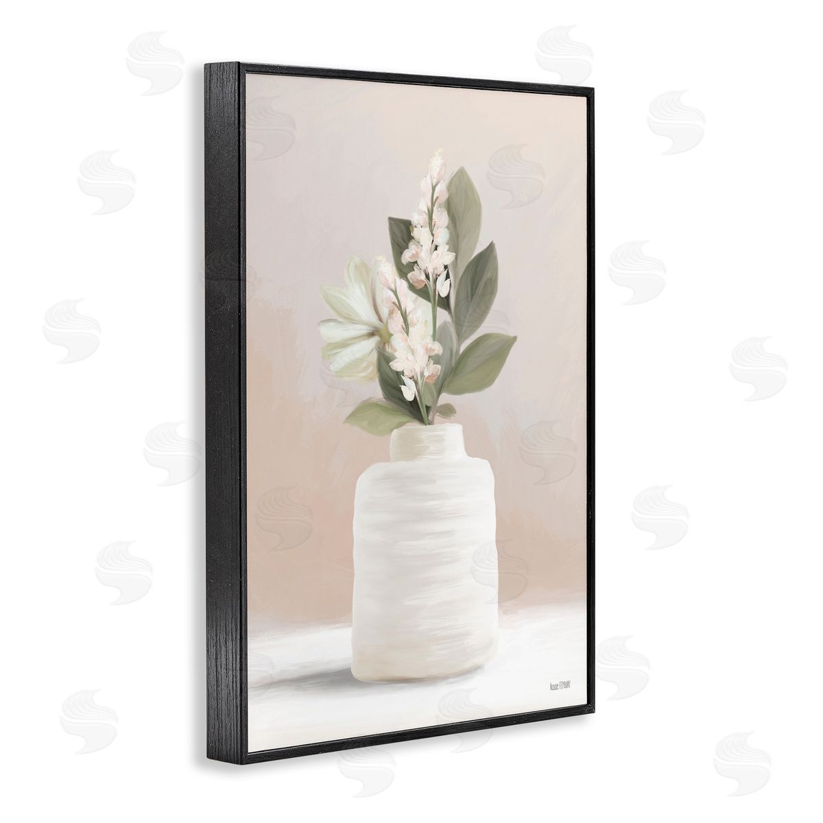 Simple Potted Herb Black Frame Print Wall Art, Home Decor by House Fenway
