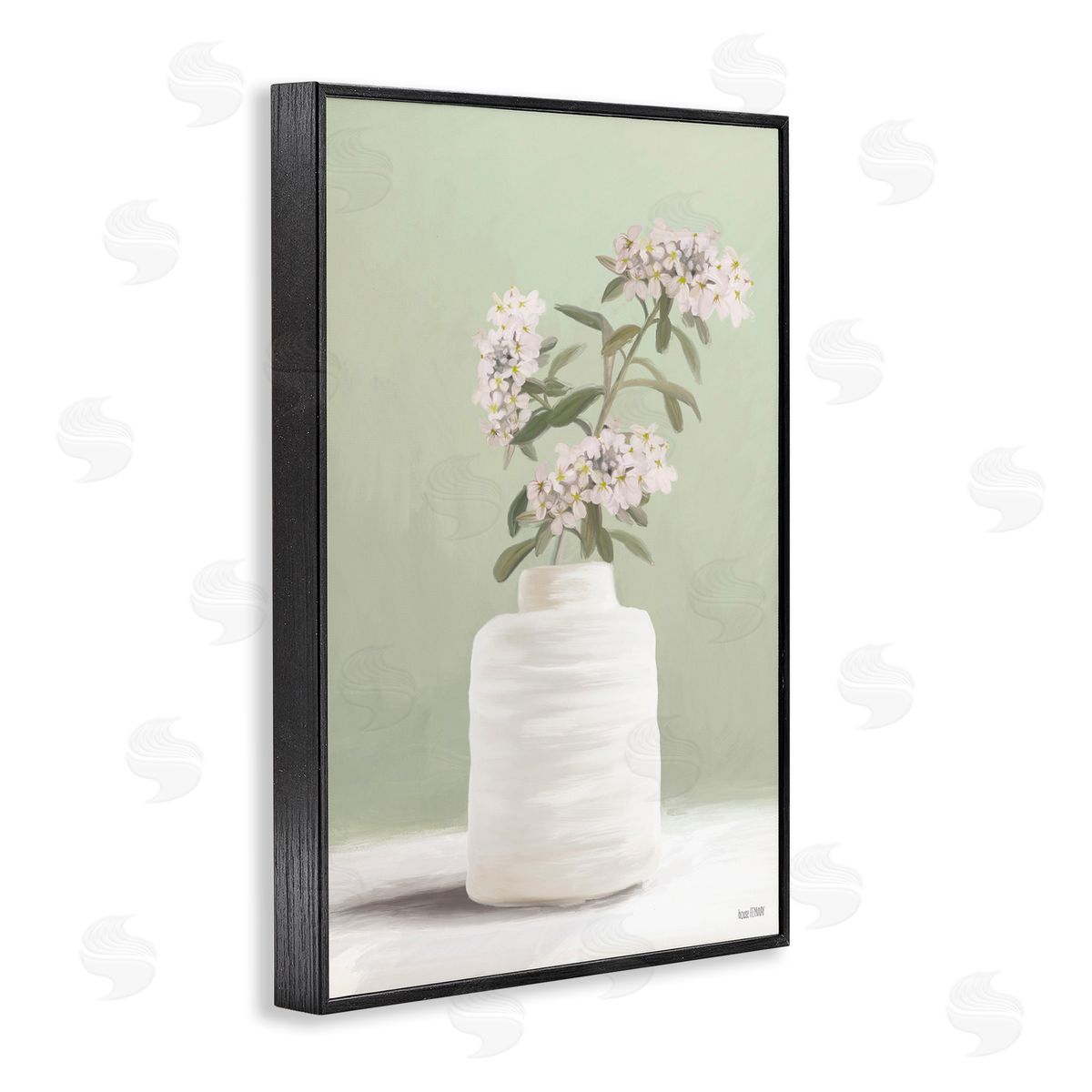 Simple Herb Vase Black Frame Print Wall Art, Home Decor by House Fenway