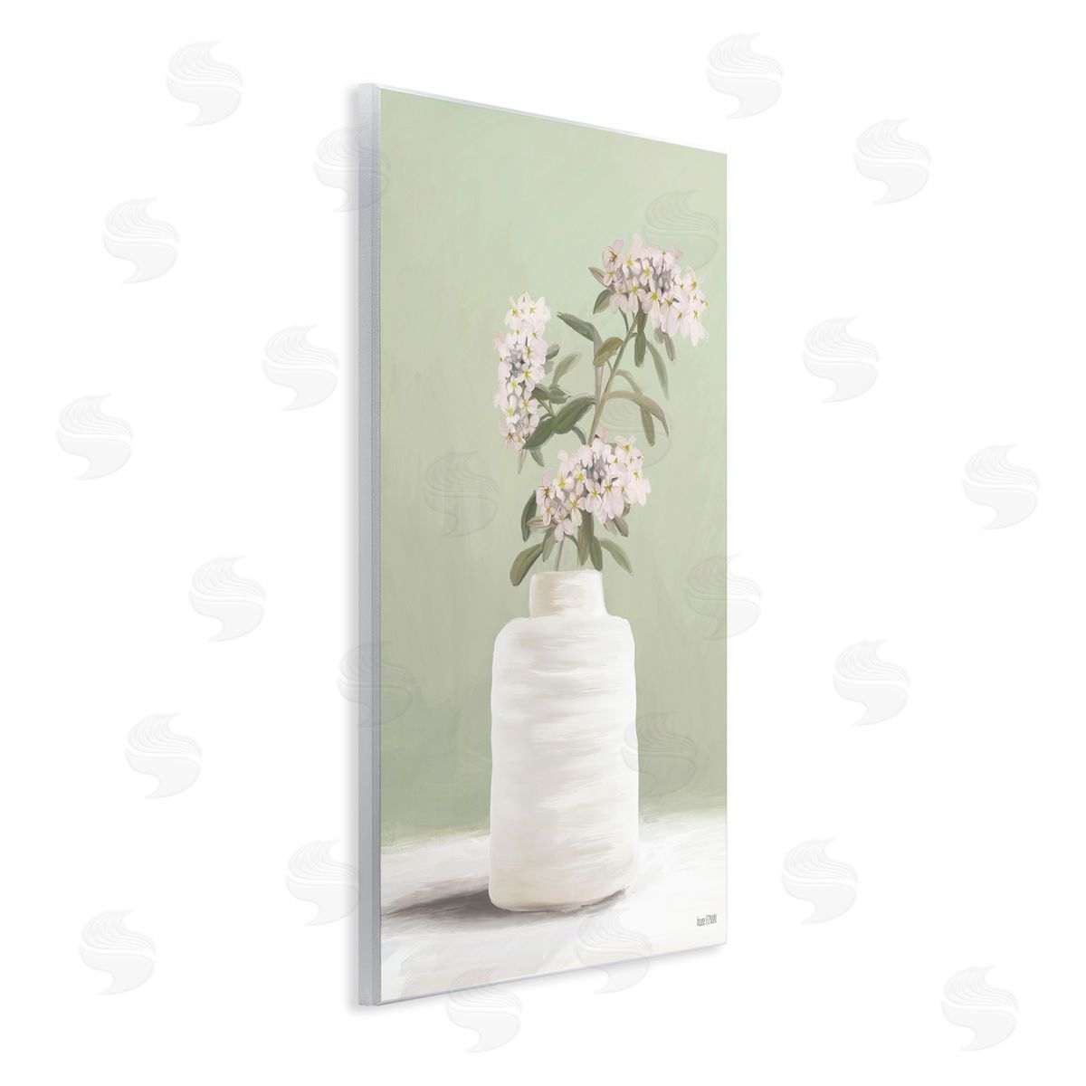 Simple Herb Vase Wood Plaque Wall Art, Home Decor by House Fenway