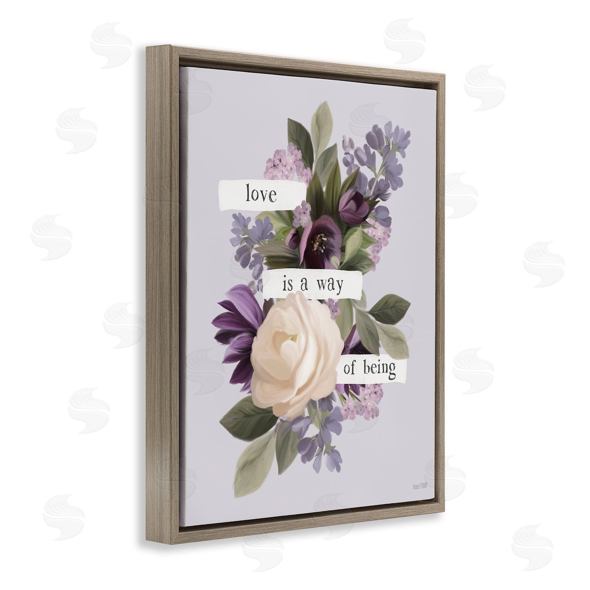 Love Is Way Of Being Brown Floating Frame Canvas Wall Art, Home Decor by House Fenway