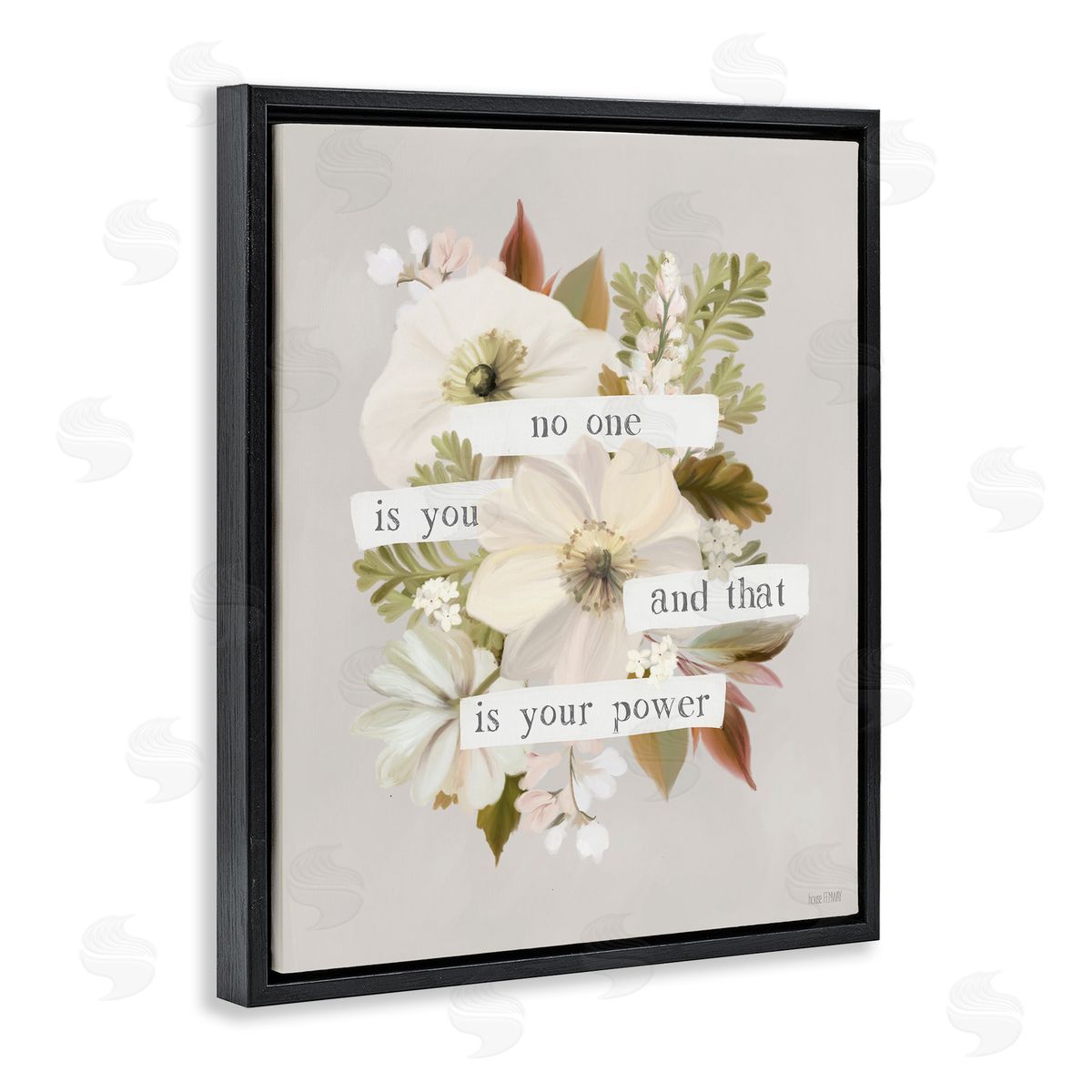 No One Is You Black Floating Frame Canvas Wall Art, Home Decor by House Fenway
