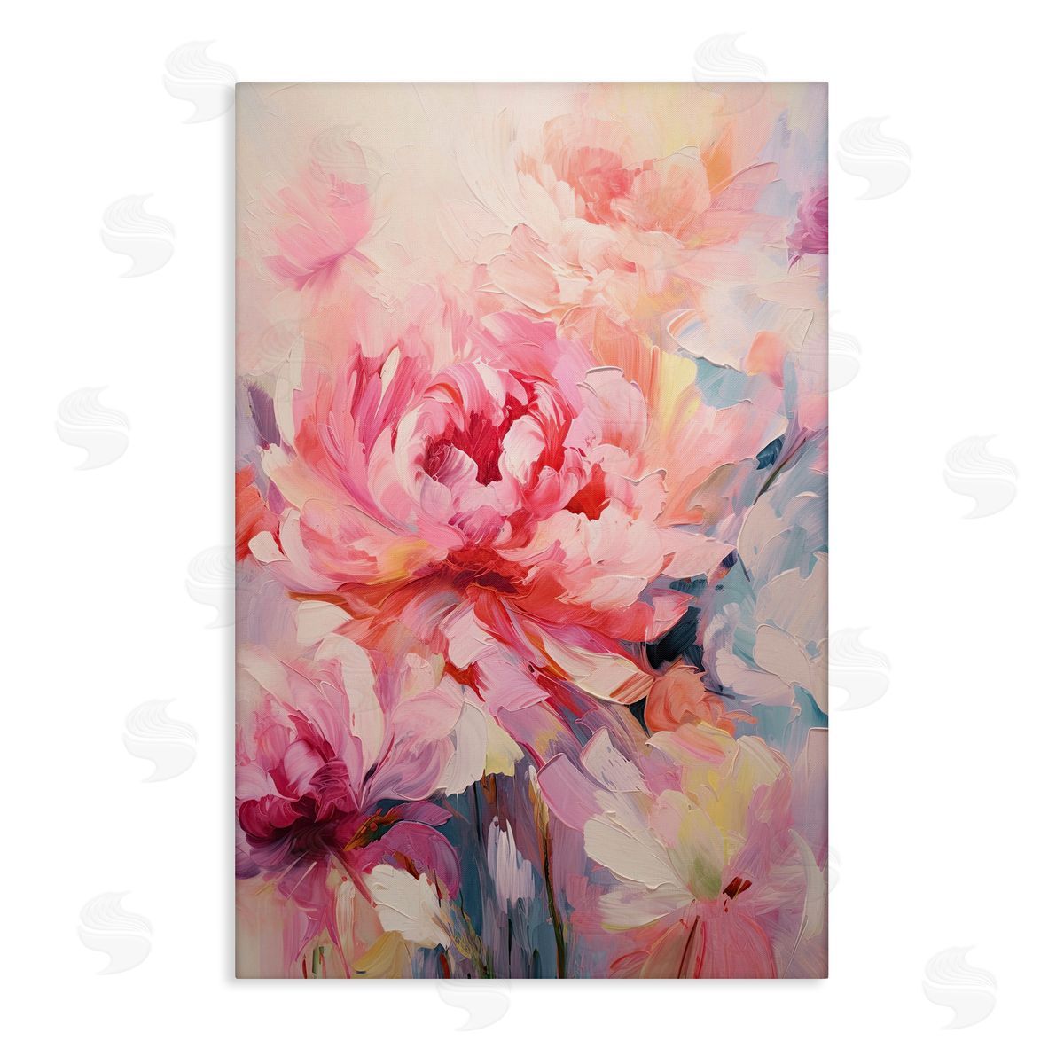 Floral Explosions Abstract Canvas Wall Art, Home Decor by Gina Kelly