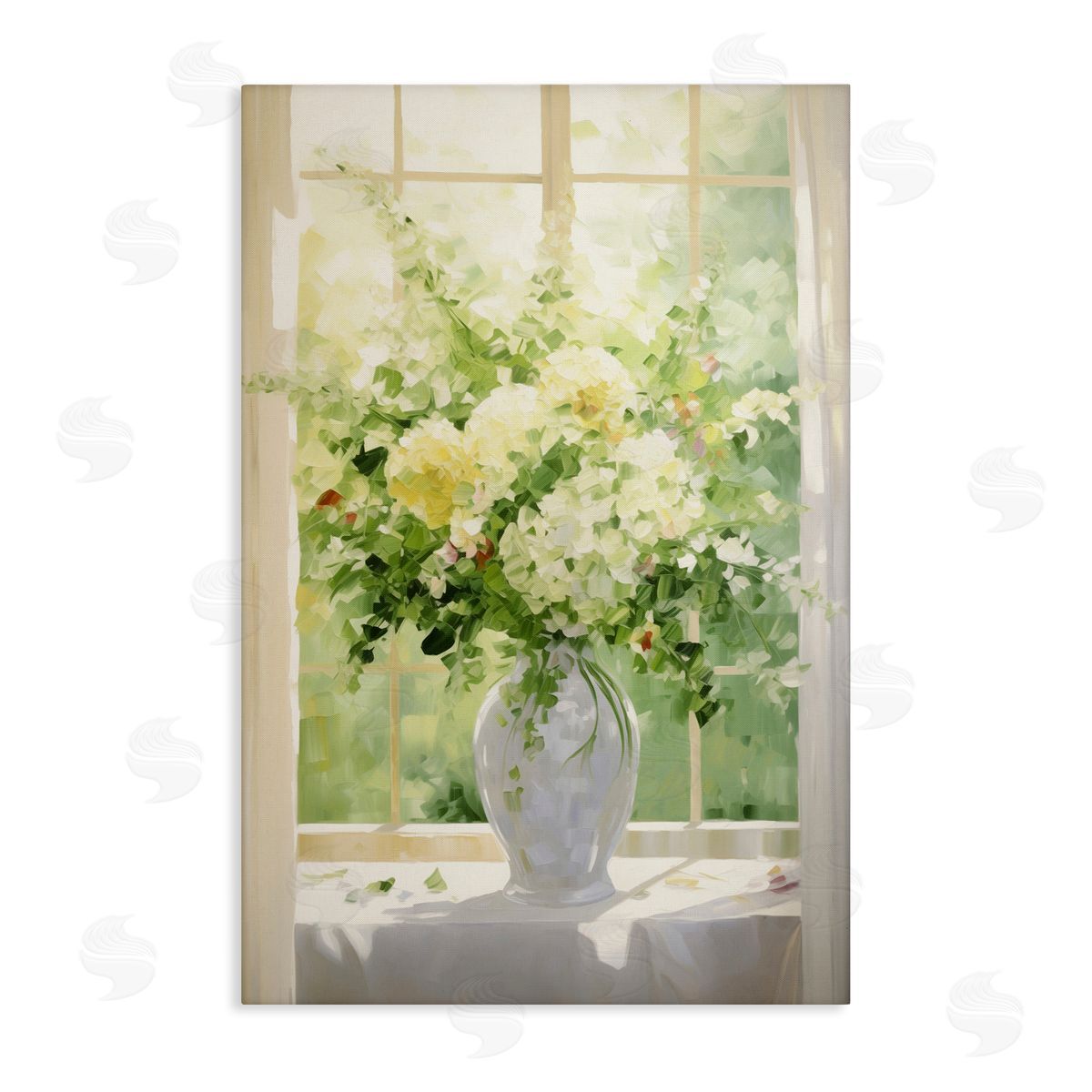 Flower Arrangement in Window Canvas Wall Art, Home Decor by Gina Kelly