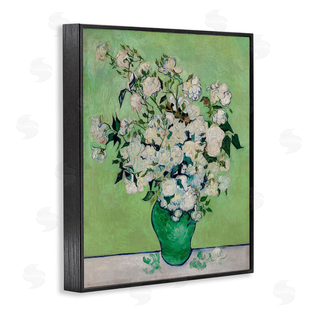 Van Gogh Roses Black Frame Print Wall Art, Home Decor by Andrea Haase