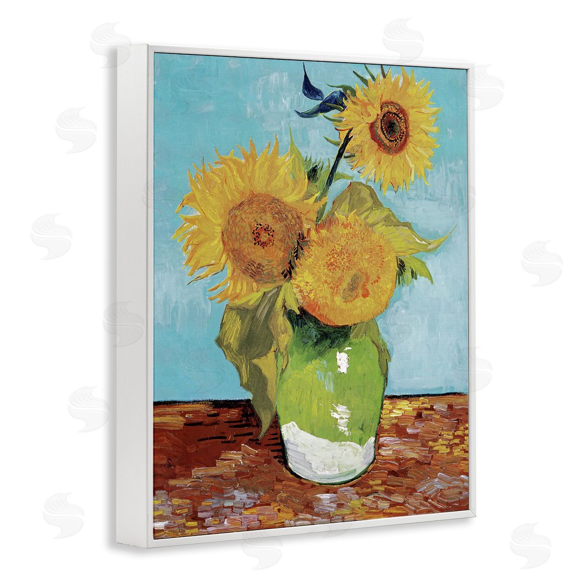 Van Gogh Sunflowers White Frame Print Wall Art, Home Decor by Andrea Haase