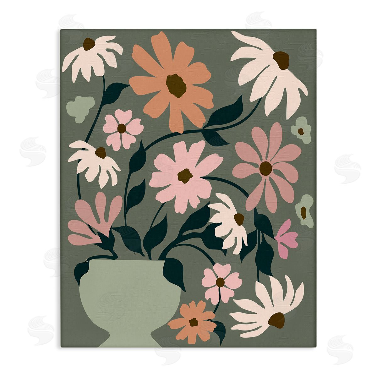 Gerbera Daisy Bouquet Canvas Wall Art, Home Decor by Incado