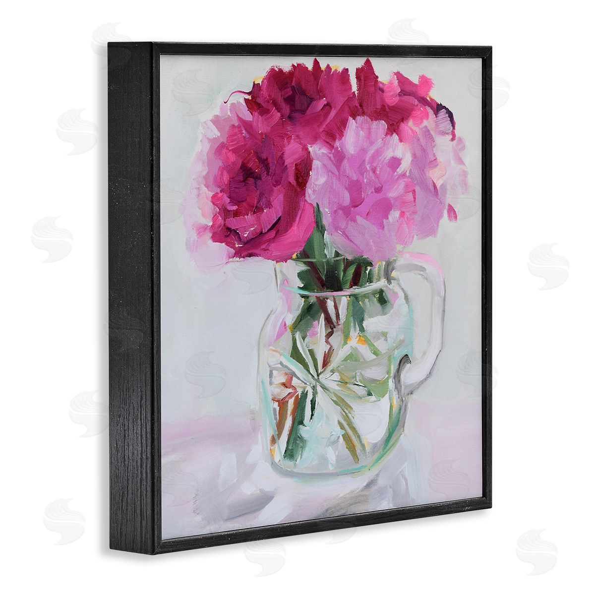 Jenny Westenhofer Pretty In Pink Peonies Black Framed Giclee Wall Art Print