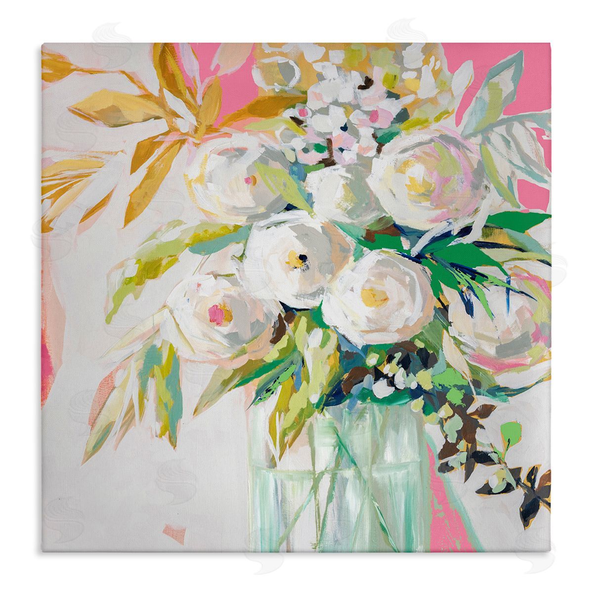 Springtime Soiree Roses Canvas Wall Art, Home Decor by Jenny Westenhofer