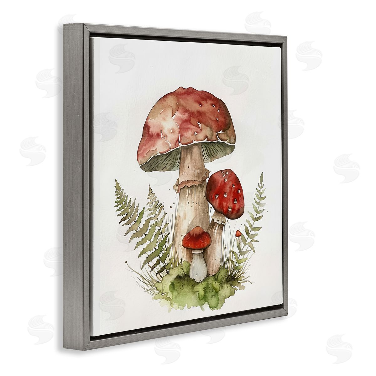 Lazar Studio Enchanted Forest Floor Gray Floating Frame Canvas Wall Art Print